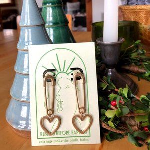 Humans Before Handles "Heart + Safety" Earrings